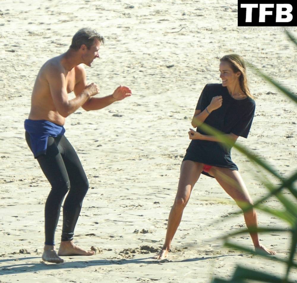 Isabel Lucas is Pictured with Her Boyfriend at Beach in Byron Bay - #1