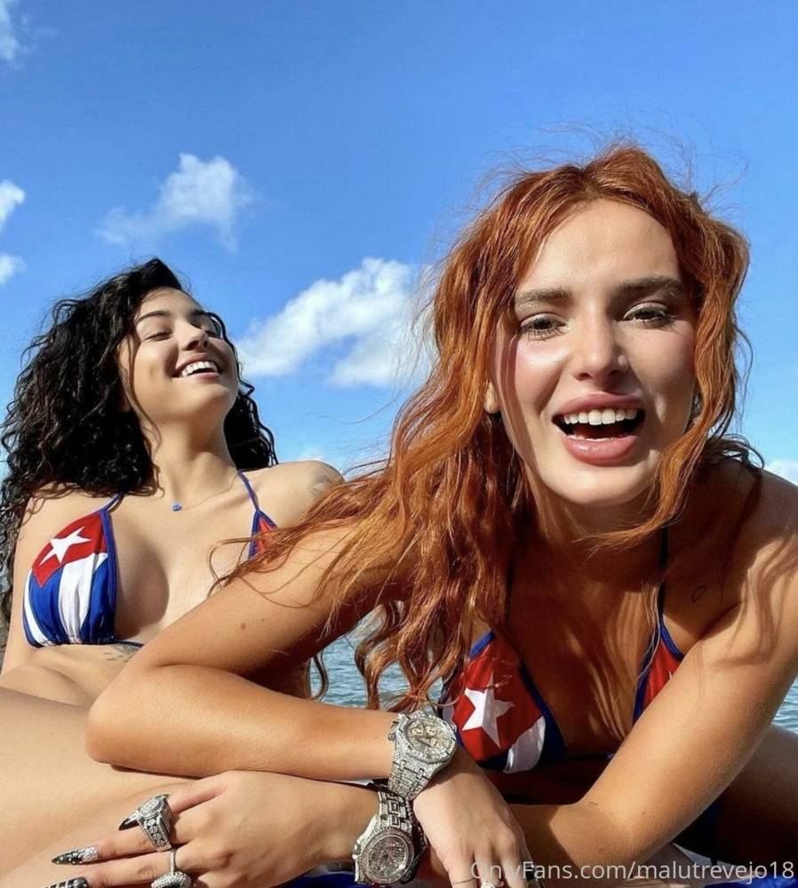 Malu Trevejo Boat Day With Bella Thorne Onlyfans Leak - #5