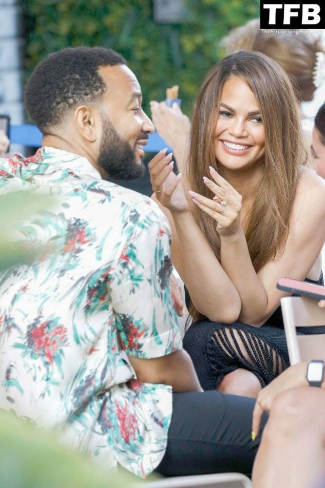 Chrissy Teigen Goes Braless Under a Very Sexy Sheer Black Dress in France - #10