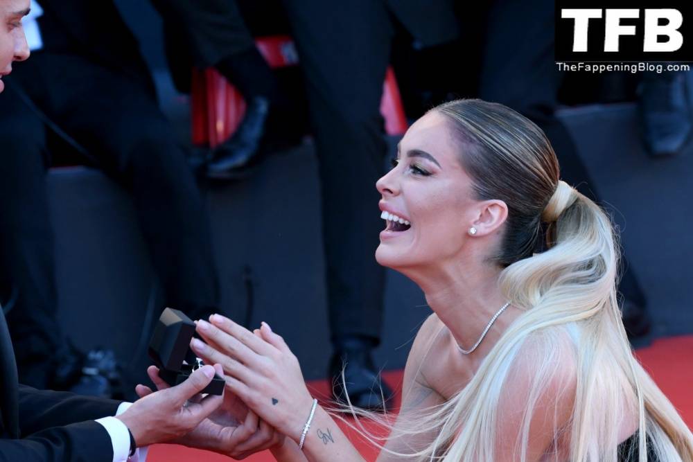 Alessandro Basciano Proposes to Sophie Codegoni During 1CThe Son 1D Red Carpet at the 79th Venice International Film Festival - #6