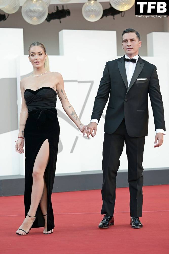 Alessandro Basciano Proposes to Sophie Codegoni During 1CThe Son 1D Red Carpet at the 79th Venice International Film Festival - #10