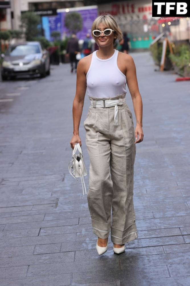 Ashley Roberts Leaves Little to the Imagination Stepping Out From Heart Radio Braless - #8