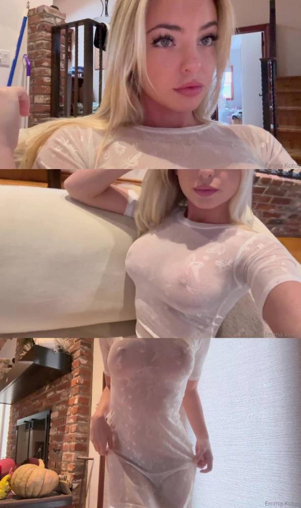 Emma Kotos Nude See-Through Dress OnlyFans Video Leaked - #1