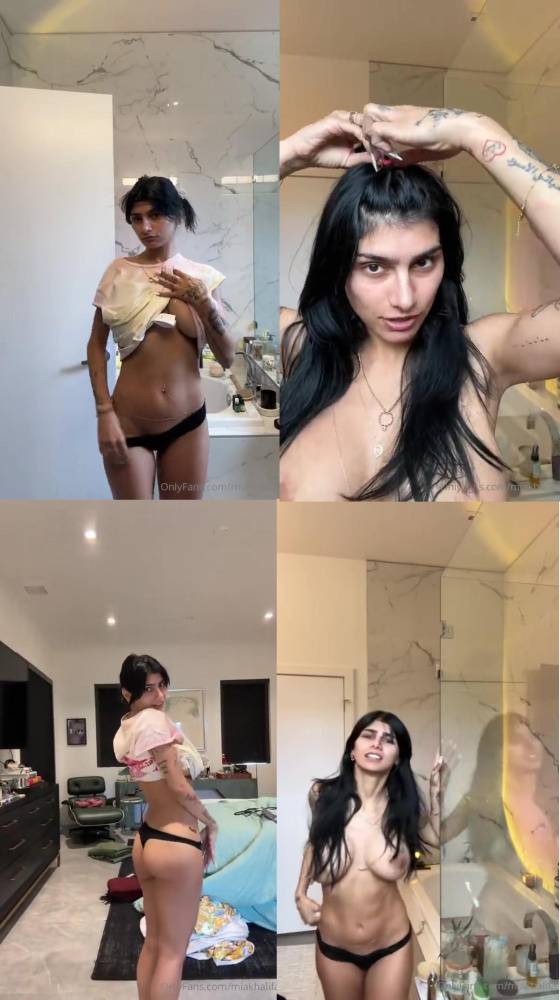 Mia Khalifa Nude Bathroom OnlyFans Livestream Leaked - #main