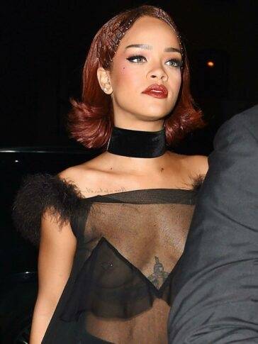 Rihanna Candid See-Through Nipple Slip Photos Leaked - Barbados on solefans.net