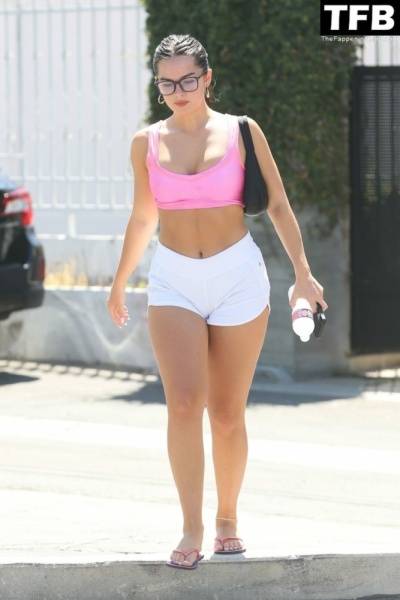 Addison Rae Looks Happy and Fit While Coming Out of a Pilates Class in WeHo on solefans.net