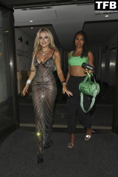 Tallia Storm Looks Hot in a See-Through Dress After the TOWIE Season Launch Party on solefans.net