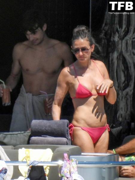 Demi Moore Looks Sensational at 59 in a Red Bikini on Vacation in Greece - Greece on solefans.net