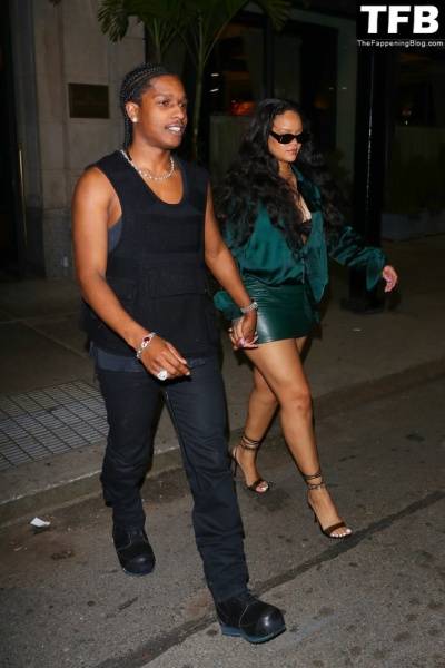 Rihanna & ASAP Rocky Enjoy a Date Night at the Ned Hotel on solefans.net