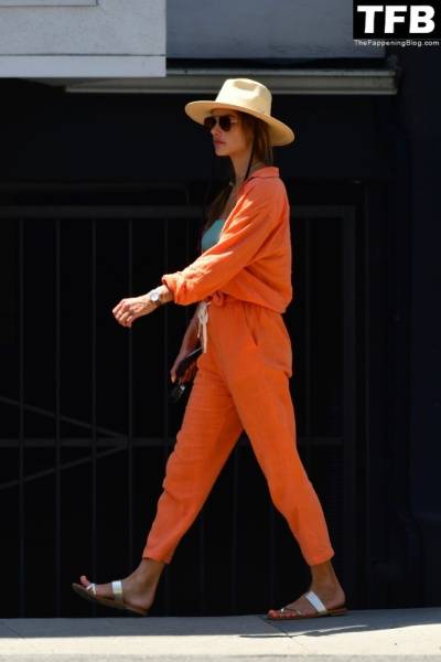 Alessandra Ambrosio Takes Her Daughter Out for Lunch in Malibu on solefans.net