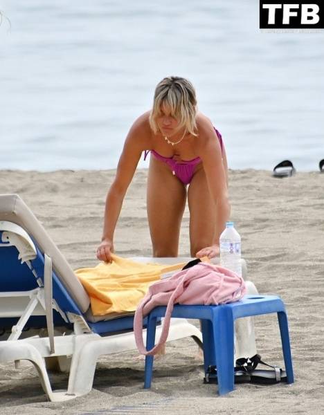 Ashley Roberts Enjoys the Beach on Holiday in Marbella on solefans.net