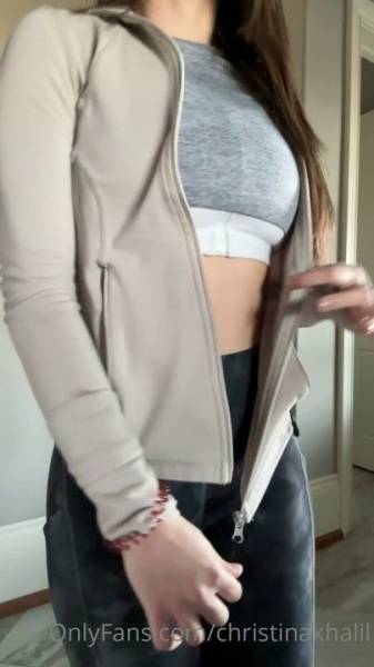 Christina Khalil Sexy Gym Outfit Strip Onlyfans Video Leaked on solefans.net