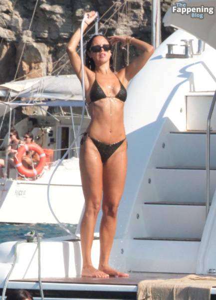 Eiza González Shows Off Her Sexy Bikini Body on a Luxurious Yacht in Ibiza (24 Photos) on solefans.net